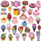 Zayookey 32 Stück Patches zum Aufbügeln Applikation Buegelbilder Bestickte Patches Sticker Krapfen Gestickte Aufnäher für Jacken Hut Kleidung Dekoration DIY Bekleidung zubehör (Dessert Patch)
