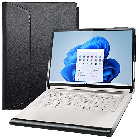 Alapmk Schutz Abdeckung Hülle für Lenovo Yoga 9i Gen 7 Intel 14 2022 Model(82LU Series)/IdeaPad Flex 3i Chromebook 14[Not fit Lenovo Chromebook 3 14/Yoga 9i 14 2021-2020 82BG Series],Schwarz