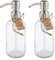 ALTGLAS Distributeur de Savon Liquide 'Sarajevo' en Verre Transparente - 2 Pièces Bouteille de 250 ML avec Pompe en Acier INOX Argent Brossé