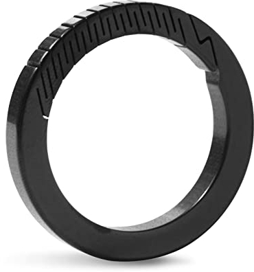 Titan Karabiner Schlüsselring Schwarz - Rund Karabiner Schlüsselanhänger für Schlüsselsortierung und EDC-Miniwerkzeuge (TKS9-BK)
