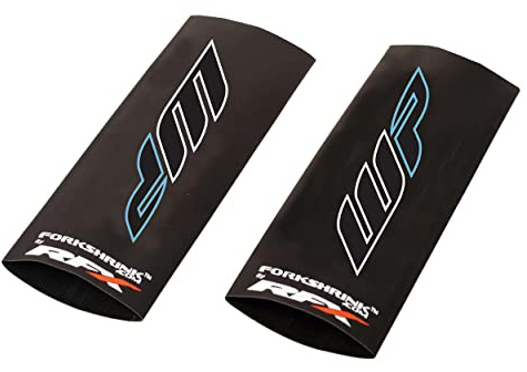 RFX Race Series Forkshrink Upper Fork Guard with 2016 WP Logo (White/Blue) Universal 125cc-525cc