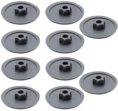 Enkotrade 10 Stück Abdeckkappen für Schrauben Anthrazit, Torx T30, 6-Lobe, Zierkappen zum Abdecken mit Kopflochbohrung, einstecken in Kopf Loch, Schraubenkappen