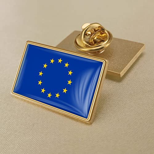 LODMLOER Ring,Schöner Stern,Eu-Flagge,Anstecknadel,Nationales Winkendes Nationales Revers,Emaille-Abzeichen,DIY-Brosche,Souvenir,Geschenk Für Männer Und Frauen,Rucksack,Hemd,Schmuck,Accessoires