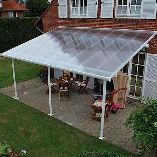 ANSNOW Polycarbonat-Dachbahn, Klare Acryl-Kunststoff-Tageslichtpaneel-Verkleidung, Uv-Schutz, Regensichere Dachabdeckung, Für Gewächshäuser, Schuppen, Carports, Hütten, Zwinger/0,8 * 8M