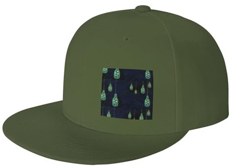 JBYJBX Beautiful Bottle of Under The Night Sky Print Adjustable Classic Baseball Cap Adult Sports Cap,Outdoor Activities, Moss Green, One Size