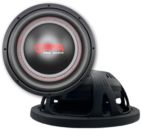 GAMA AUTOPARTS 12 High-Performance Subwoofer - 1600W MAX, 800W RMS, Dual Voice Coil, Durable Rubber Edge, Deep Bass for Tight Spaces