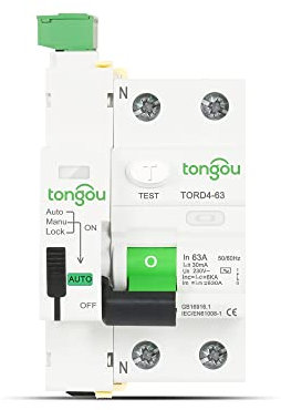 Disjoncteur,Disjoncteur Différentiel Disjoncteur différentiel 2P 230V 6KA 63A 10mA 30mA 100mA 300mA (Size : 2Pole 10mA, Color : 10A)