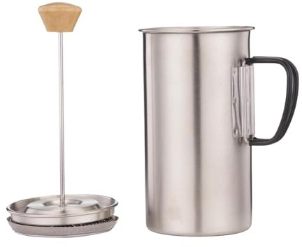 Amagogo Caffettiera a Pressione Caffettiera Portatile da 1 litro per Bar, pentole da Campeggio, Preparazione del tè in casa
