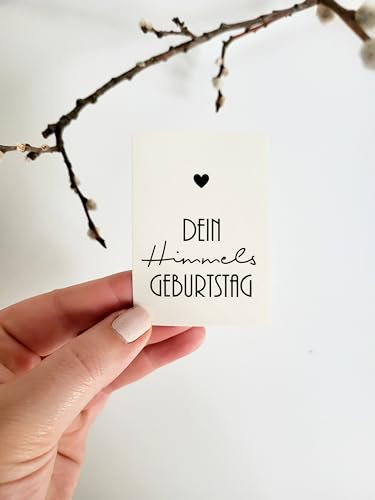 5 Aufkleber für Grabkerzen Dein Himmelsgeburtstag zum Todestag für den Friedhof