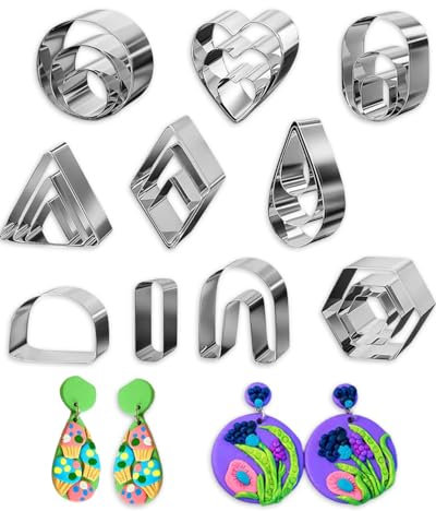 KGDUYC Emporte Pièces Mini 24 pcs Polymère en Acier Inoxydable Fabrication de Bijoux Emporte Pièces Ensemble Outils de Bricolage pour Biscuits Décorations de Gâteaux,emporte piece pate