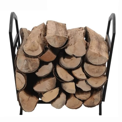 SUCRFXJ Kaminholzständer, Holzregalhalter aus Metall, Holzlagerregal, robuster, bodenstehender Kaminholzständer, Holzlagerstapelständer for drinnen und draußen for Haus, Garten, Kamin