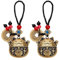OLYCRAFT 2Pcs Chat porte Clés en Laiton avec Monnaie Feng Shui Pendentif Décoratif en Forme Chat Porte Bonheur Japonais avec Argent Cinq Empereurs Porte Clés Chinois pour Richesse Porte Clés