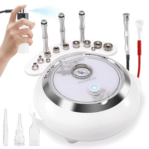 Máquina De Microdermoabrasión De Diamante 3 en 1, Equipo De Salón para El Cuidado De La Piel Facial con Vacío y Rociador (potencia de succión fuerte 65-68cmhg)