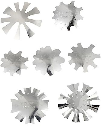 FRCOLOR Nail Art Stencil Kit 7pcs Nail Trimmer Templates Professional for Home Use