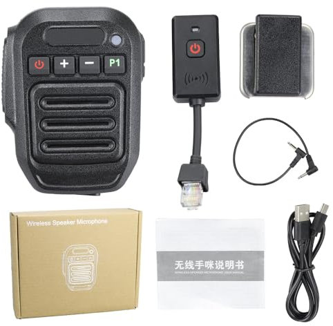 Vineyuan Altavoz de micrófono de Radio móvil inalámbrico para automóvil K8 Bluetooth para radios bidireccionales de radioaficionados (para Yaesu)