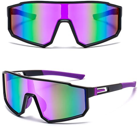 BECILES Gafas de sol para hombre y mujer, gafas de protección anti-UV para actividades al aire libre como ciclismo correr escalada conducción pesca