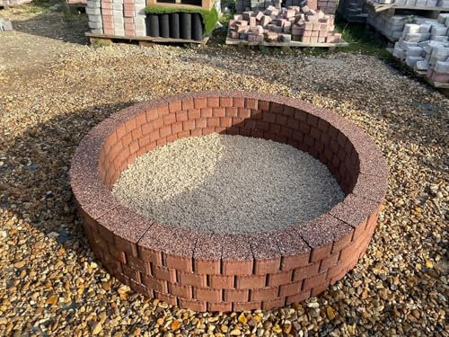120 cm stone fire pit kit DIY outdoor smokless brick fire place garden wood heater log burner copper granite stones garden BBQ 24 cm high