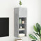 HOMEELIKE TV-Schrank mit LED-Leuchten Betongrau 30,5x30x90 cm