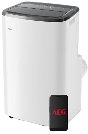 AEG Comfort 6000 Portable Air Conditioner AXP26U559HW, Heat & Cool, BTU 9000, For Rooms up to 30 m2, Control Remotely with App, Energy Rating A+