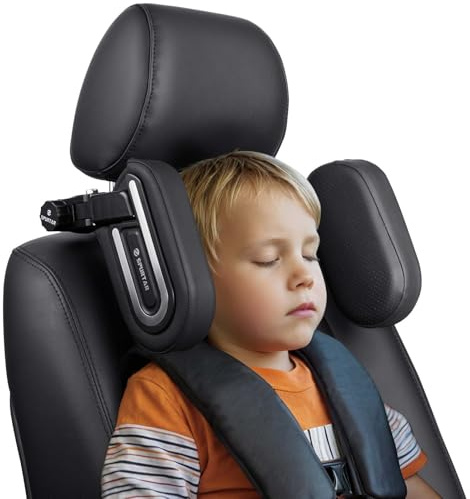 Spurtar Kopfstütze Auto Kinder, Verstellbares Autokissen für Kinder, Auto Zubehör Innenraum, Reise Gadget passt nur für Abstand Zwischen zwei Hebeln des Autositzes beträgt 7-22cm