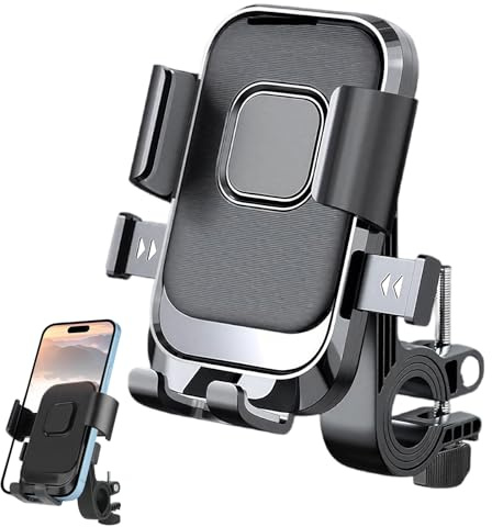 YUZHEDM Handyhalterung Motorrad, Handy Halterung Fahrrad | Fahrradhalterung Handy, Handyhalter Motorrad Geeignet für Motorräder Fahrräder Kinderwagen Laufbänder Roller und Rollstühle