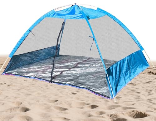 Opdestn Tragbares Strandzelt, Sonnenschutz Strandmuschel Shelter, Wasserdichtes Leichtaufbau Sonnensegel Für Campingzubehör Terrasse Urlaub Angeln Outdoor Garten Reisen