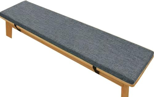 Sitzauflage Sitzkissen Für Bank ,Bankauflage 5CM Dicke Bankkissen Waschbare Stuhlkissen Bankpolster, Gartenbank Auflage Outdoor,Groß Bench Kissen Für Stuhl Esszimmer Sitzbank(Dunkelgrau,200x50x5cm)