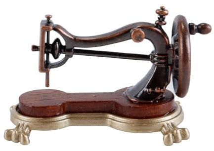 Durlo Miniatur-Nähmaschinenmodell Im Maßstab 1:12, Retro-Puppenhausdekoration, Vintage-Stil, Synthetisches Material