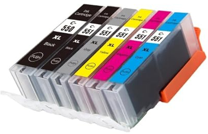 YanglishiOU Tintenpatronen for Ca-on MG 5450 5550 6350 6450 7150 8750 IP 7250 MX 925 725(6pcs)