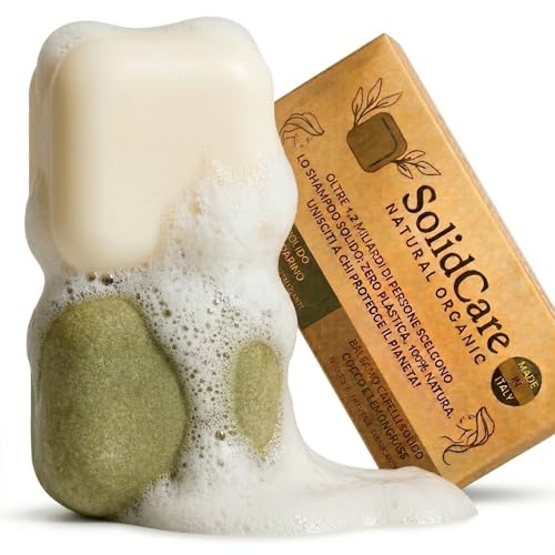 SolidCare - Shampoo Solido Capelli Grassi e Fini + Balsamo Solido Districante - Rosmarino e Cheratina per Radici Voluminose e Lunghezze Setose (Shampoo e Balsamo)