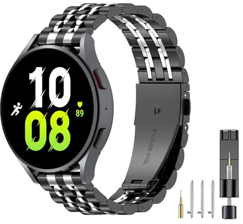 CFXHWZH 22mm Edelstahl Armband für Garmin/Samsung Gear S3/Huawei/Huami | Metall Armband für Venu 4 45mm/3/2/Forerunner 570 47mm/745/265, für Samsung Galaxy Watch 3 45mm/Huawei Watch GT 5/4 pro 46mm