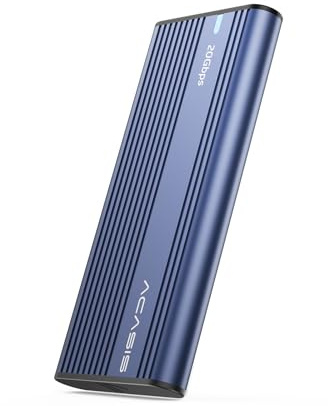 ACASIS 20Gbps M.2 NVMe & SATA SSD-Gehäuse, USB 3.2 Gen 2x2, Aluminium | Unterstützt M-Key & B+M-Key (2230-2280), bis 8TB, USB-C & USB-A Kabel inkl., werkzeuglose Installation, gute Wärmeableitung