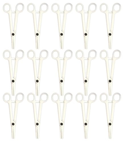 ABOOFAN Pinze per Piercing Usa e Getta 25 Pezzi in Plastica e Silicone, Pinze Diagonali Monouso per Foratura del Corpo Azione di Perforazione Liscia, per Uso Professionale