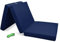 Beautissu Klappmatratze Gästebett klappbar 80x195 cm Faltmatratze Gästematratze faltbar Reisematratze Klappbett Gäste Matratze – Campix Camping Matratze Tragegriff Bodenmatratze waschbar Dunkelblau