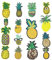 Aufnäher von Zhanyue, zum Aufbügeln oder Aufnähen, zur Anwendung auf Kleidung, Hüten oder Jeans, zum Selbermachen, 12 Stück Ananas