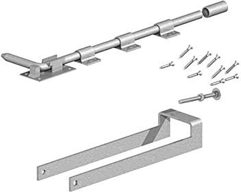 Gatemate Double Field Gate Fastener Set with Garage Door Bolt - 600mm - Galvanised
