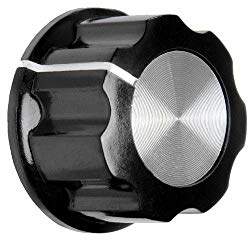 Supertool Potentiometerknöpfe für 6 mm Schaft, Aluminium-Kappe, 5 Stück