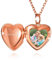 Custom4U Collier avec Photo Gravé Pendentif Or Rose Charme Coeur Porte Photo Argent 925