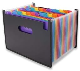 24 Taschen Fächermappe A4 Dokumentenmappe, Multicolor Tragbare Flexible Dateiordner Hohe Kapazität & Qualität Dokumentenhalter für Büro/Schule/Business/College/Studium