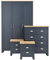 GFW Lancaster 4 Piece Bedroom Set Slate Blue Bedside Cabinet Chest Of Drawers Wardrobe
