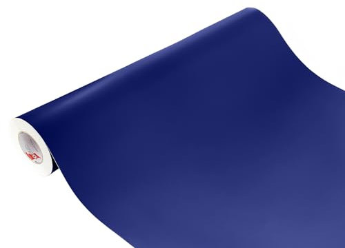 DecoMeister Klebefolie Deko-Folie Selbstklebefolie Selbstklebende Möbelfolie Einfarbige Folie für Interior Exterior Einheitliche Farbe 100x100 cm nach Maß Kobaltblau Cobaltblau Matt