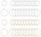 UNICRAFTALE 60 pièces 2 tailles 25mm/35mm Verre à Vin Charmes Anneaux 316L en Acier Inoxydable Cerceau Boucle D'Oreille Résultats Or et Acier Inoxydable Couleur Boucle D'Oreille, Broches 0.8mm
