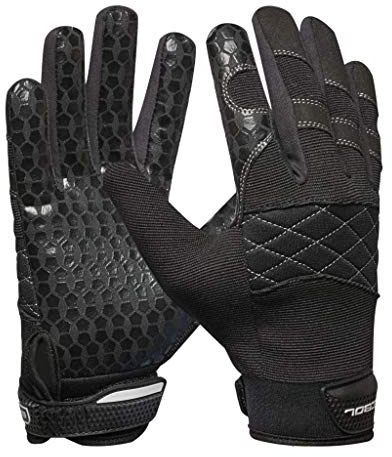 Gebol Master Grip | Arbeitshandschuhe aus Leder mit Klettverschluss und Silikon-Beschichtung für besseren Grip | Atmungsaktive Montagehandschuhe für Damen & Herren | Größe L (Gr 9) | Schwarz | 1 Paar