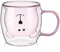Patelai Cute Bear Tea Cup Double Wall Glass Milk Coffee Bear Mug with Handle Insulated Espresso Christmas Beer Cup Cute Birthday Gift for Women Men Valentine, 250 Ml/ 8. 4 oz(Pink,1 Piece)