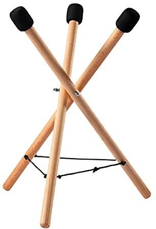 EMVANV Handpan Trommelständer, Massivholz, verstellbar, dreieckig, ausziehbar, Snare-Halterung, Trommelständer (wie abgebildet)