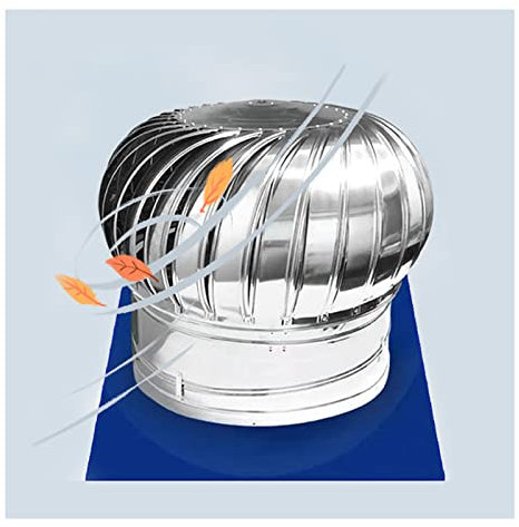 SHUDONGDEN Sombrero Extractor Humos Acero Inoxidable Giratorio Ventilador De Techo, Campana De Chimenea Giratoria, Campana De Chimenea De Ventilación Giratoria De Acero Inoxidable,150mm/5.91in