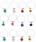 16PCS Weinglas Anhänger Charms,Glas Identifikations Getränke Markierungen Glasmarkierung Wiederverwendbare Weinglas Charms für Stielgläser Weinglas Marker Party Glasflasche Dekoration