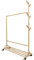 holz4home® Garderobenständer Kleiderständer aus Massivholz I Jackenhalter Garderobe Skandinavisches Design I Rollbar