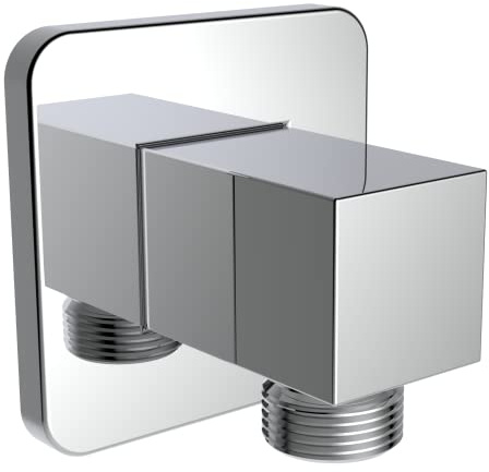 All Aquaiaw Wall Supply Elbows are Without Nipple. Aquaiaw Wall Supply Elbow with Flange, Tapered 1/2 NPT Female Inlet, Solid Brass Wall Union, Square Water Supply Elbow, Polished Chrome, G1/2 Outlet