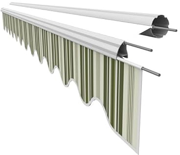 Leudus Markisen Volant Markisenbespannung Sonnenschutz Ersatzstoffe 3.35m*23cm SPD034 Sonnenmarkise fertig genäht